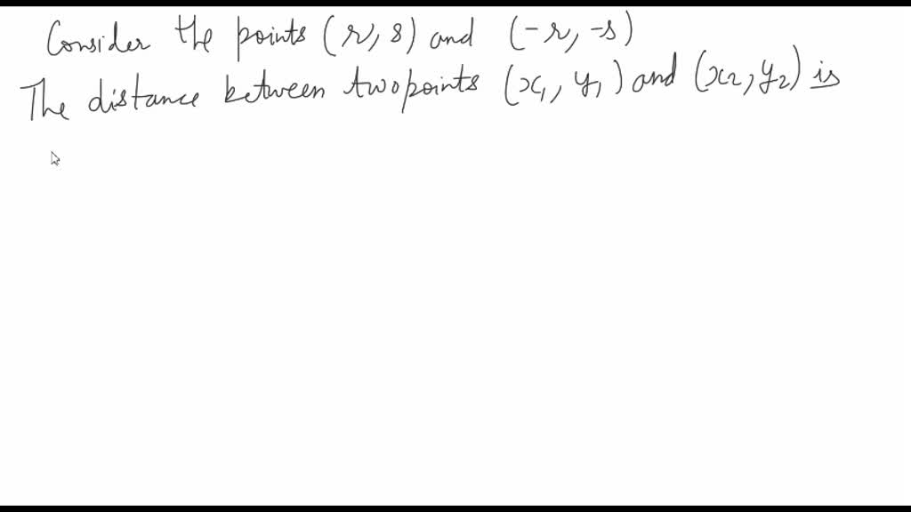 SOLVED:Find the distance between the pair of points. Give an exact ...