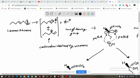 draw-a-stepwise-mechanism-for-the-following-reaction-that-illustrates-why-two-substitution-products-