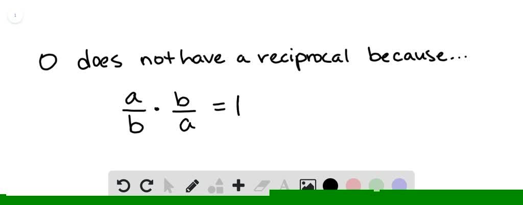 which number has no reciprocal