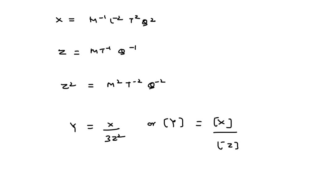 In the equation X=3 Y Z^2, X and Z have dimensions of capacitance and