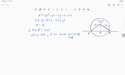the-locus-of-the-mid-point-of-the-chord-of-the-circle-x2-y2-2-x-2-y-20-which-makes-an-angle-of-120ci