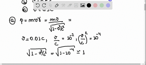 calculate-the-momentum-of-an-electron-moving-with-a-speed-of-a-0010-0c-b-0500c-and-c-0900c