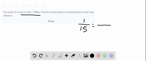 the-scale-of-a-map-is-1-mathrmcm-15-mathrmkm-find-the-actual-distance-corresponding-to-each-map-di-3