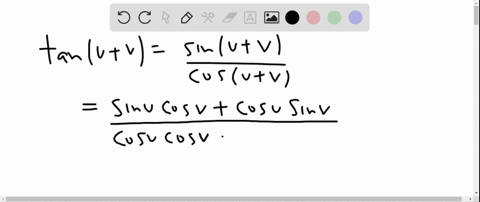 V Tanu SOLVED:tan(u+v)=(tanu+tanv)/(1-tanu tanv).