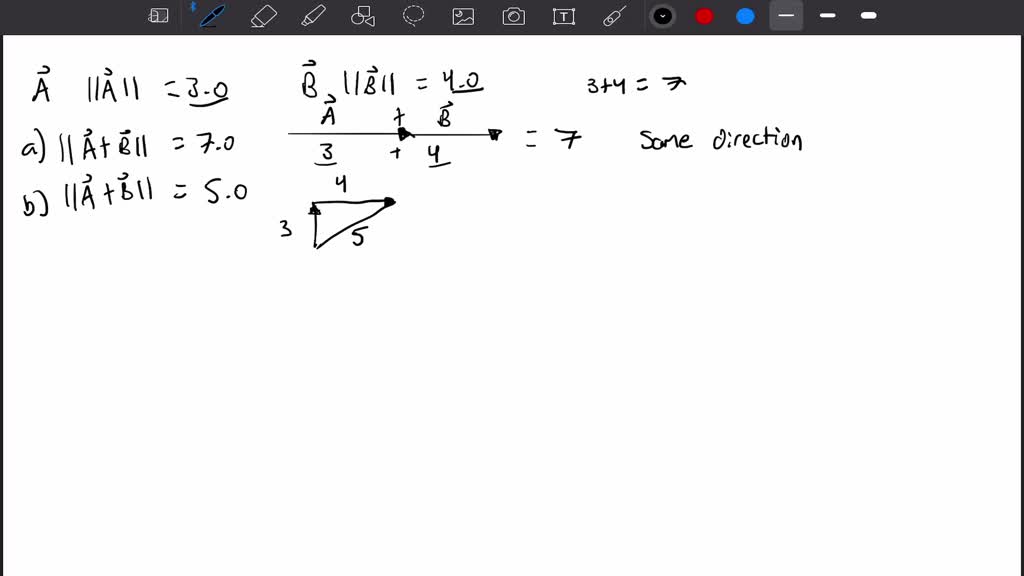 SOLVED:Two vectors have magnitudes 3.0 and 4.0 . How are the directions ...