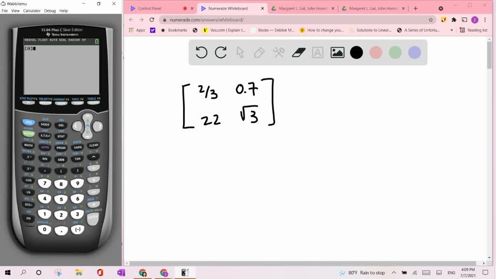 SOLVED:Use a graphing calculator to find the inverse of each matrix ...