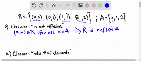 SOLVED:25- 33. The reflexive closure of a relation on a set is the ...