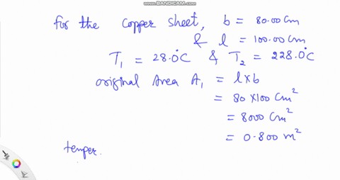 a-thin-sheet-of-copper-8000-mathrmcm-by-10000-mathrmcm-at-280circ-mathrmc-is-heated-to-2280circ-math