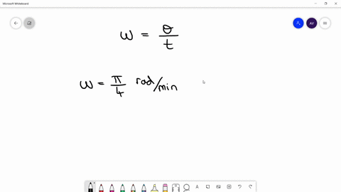 use-the-formula-omegafracthetat-to-find-the-value-of-the-missing-variable-omegafracpi4-radian-per-mi