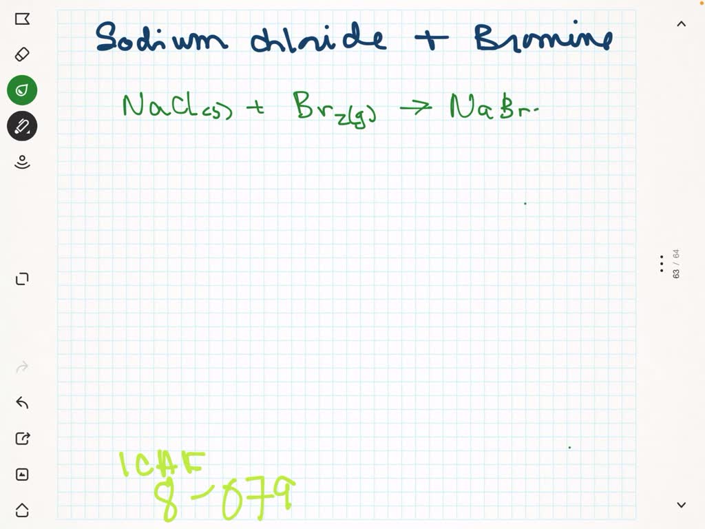 SOLVED Potassium bromide + chlorine = potassium chloride + bromine