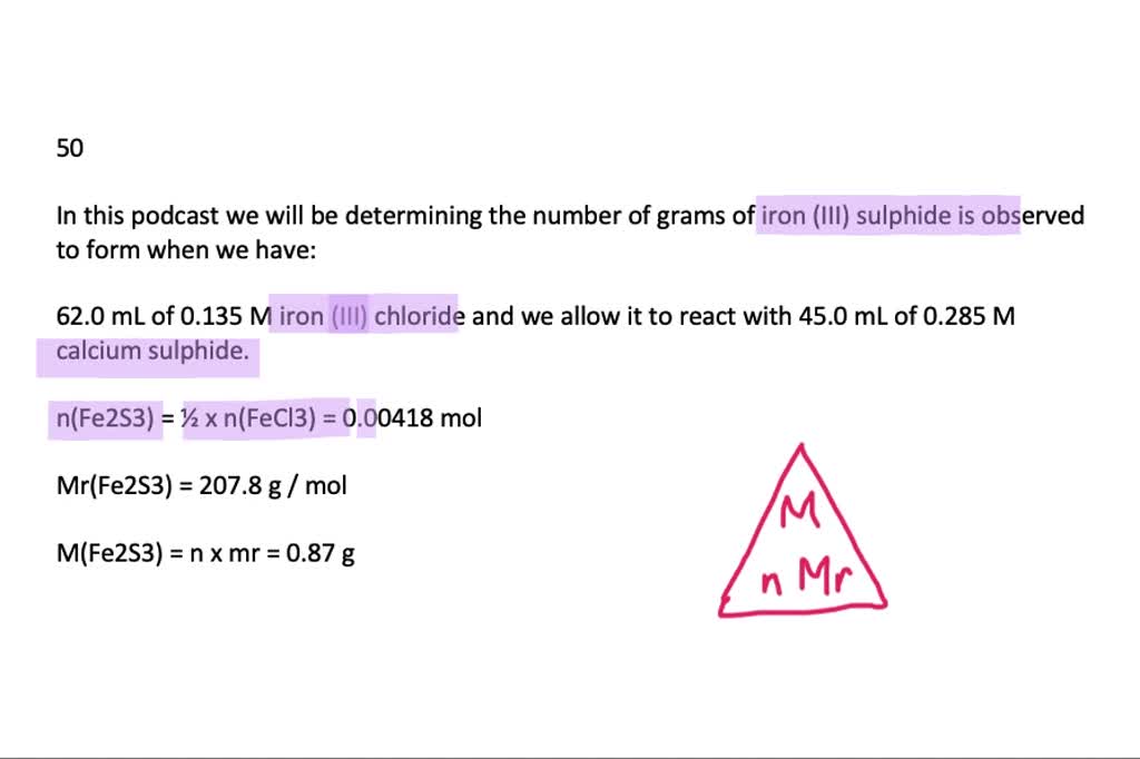 ⏩SOLVEDHow many grams of iron(III) sulfide form when 62.0 mL of… Numerade