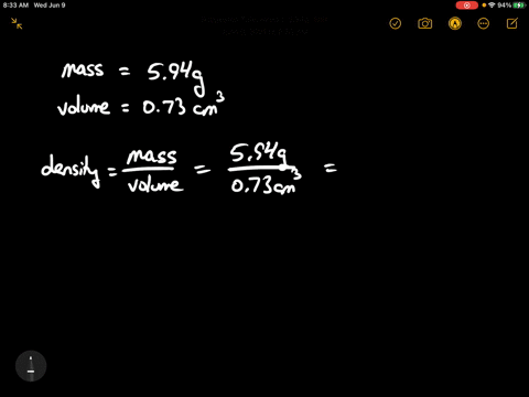 a-mineral-sample-has-a-mass-of-594-mathrmg-and-a-volume-of-073-mathrmcm3-the-mineral-is-either-sphal