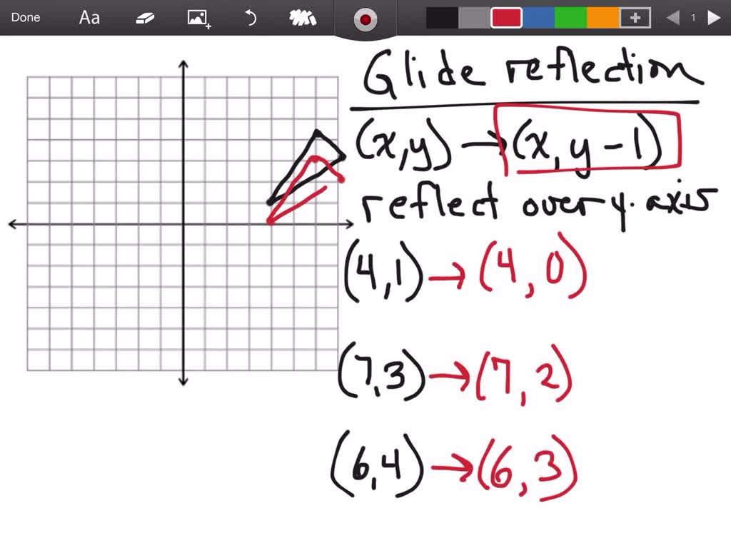 Solved In Exercises 17 Graph Delta Rst With Vertices R 4 1 S 7 3 And T 6 4 And Its Image After The Glide Relection Begin Array L Text Translation Mathrm X Mathrm Y Rightarrow Mathrm X Mathrm Y 1 Text Re Ection In