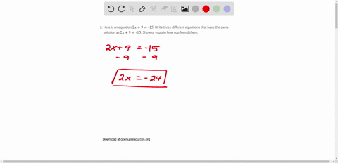 here-is-an-equation-2-x9-15-write-three-different-equations-that-have-the-same-solution-as-2-x9-15-s