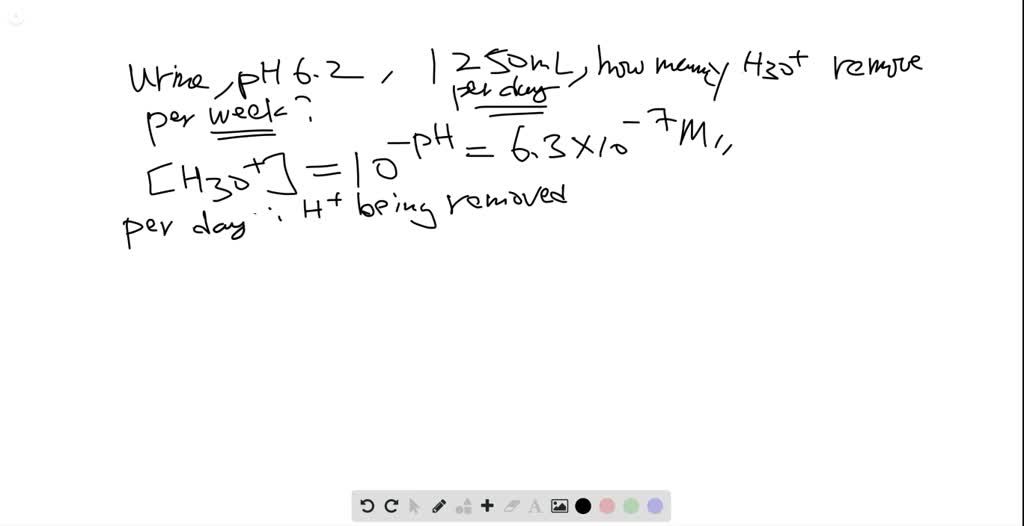 SOLVEDHuman urine has a normal pH of 6.2. If a person eliminates an