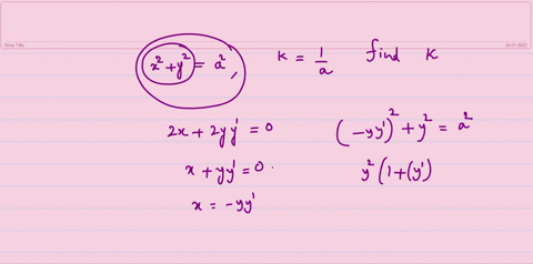 beginaligned-x2y2a2-2-x2-y-yprime0-rightarrow-fracxy-yprime-1leftyprimeright2y-yprime-prime0-rightar
