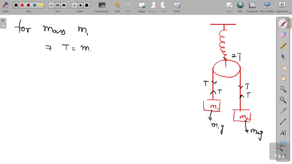 In Fig. 4.20 Shown Here, Pulley And Spring Are Ideal. If K Is Spring ...