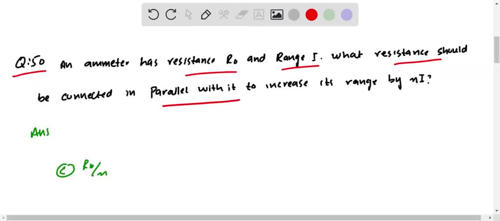 ⏩SOLVED:An ammeter has resistance R0 and range I. What resistance ...