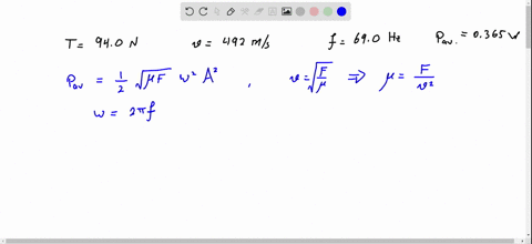 a-horizontal-wire-is-stretched-with-a-tension-of-940-mathrmn-and-the-speed-of-transverse-waves-for-t