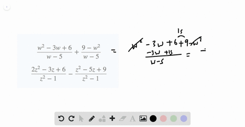 fracw2-3-w6w-5frac9-w2w-5-frac2-z2-3-z6z2-1-fracz2-5-z9z2-1
