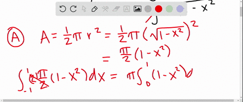 in-parts-a-c-find-the-volume-of-the-solid-whose-base-is-enclosed-by-the-circle-x2y21-and-whose-cross