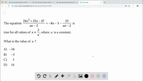 the-equation-frac24-x225-x-47a-x-2-8-x-3-frac53a-x-2-is-true-for-all-values-of-x-neq-frac2a-where-a-
