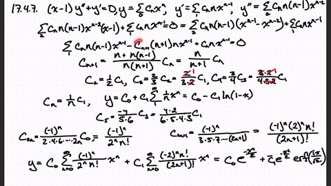 use-power-series-to-solve-the-differential-equation-x-1-yprime-primeyprime0-2