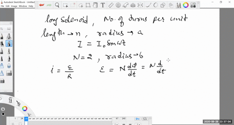 a-long-solenoid-of-radius-a-with-n-turns-per-unit-length-is-carrying-a-time-dependent-current-iti_-2