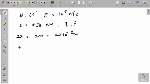 an-electric-dipole-is-placed-at-an-angle-of-60circ-with-an-electric-field-of-intensity-105-mathrmn-2