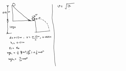 SOLVED: A ball, rolling without slipping on a horizontal surface,  encounters a frictionless, downward-sloping ramp, as shown above. Which of  the following correctly describes the motion of the ball on the ramp? (
