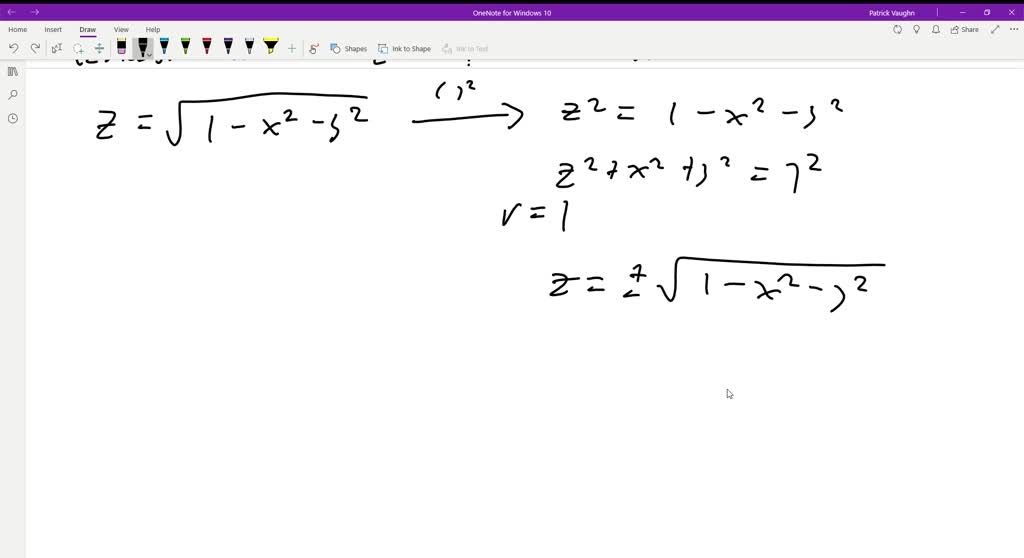 Solved Sketch The Surface Z Sqrt 1 X 2 Y 2