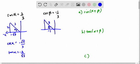 if-alpha-and-beta-are-second-quadrant-angles-such-that-sin-alphafrac23-and-cos-beta-frac13-find-a-si