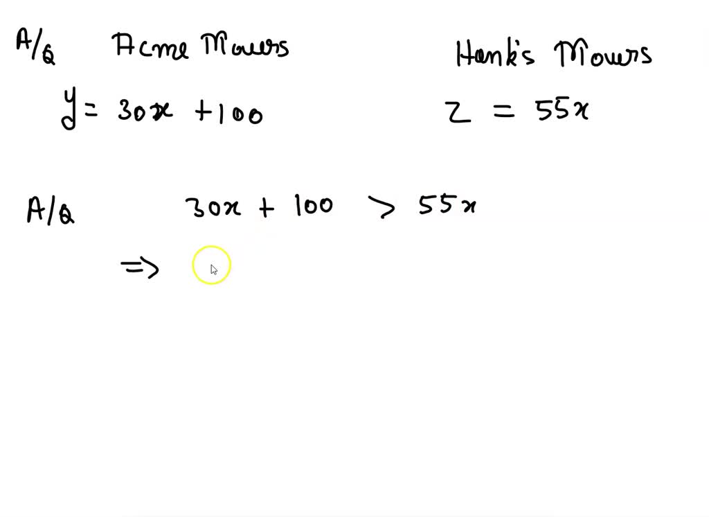 SOLVED Acme Movers Charges 70 Plus20 Per Hour To Move Household Goods SOLVED Acme Movers Charges 70 Plus20 Per Hour To Move Household Goods
