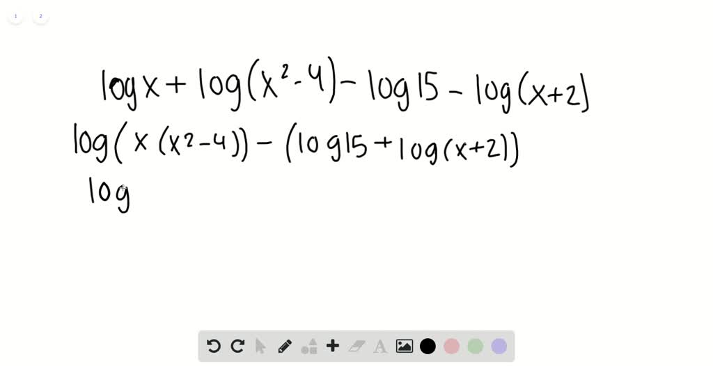 SOLVED:In Exercises 41-70 , use properties of logarithms to condense ...