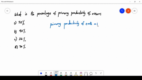 what-is-the-percentage-of-primary-productivity-of-oceans-a-50-b-90-c-32-d-70