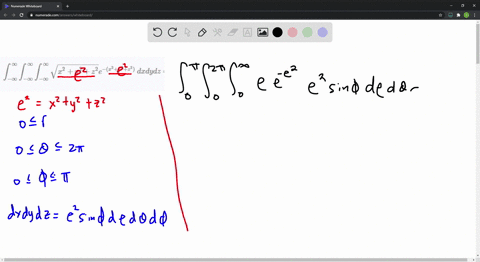 Solved Show That X 2 Y 2 Z 2 E X 2 Y 2 Z 2 Dx Dy Dz 2 P The Improper Triple Integral Is Defined As The Limit Of A Triple Integral Over A
