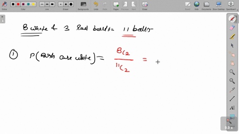 an-urn-contains-8-white-and-3-red-balls-if-2-balls-are-drawn-at-random-find-the-probability-that-i-b