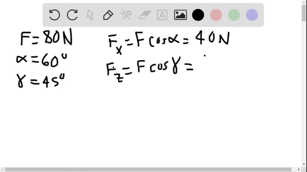 SOLVED The bolt is subjected to the force 𝐅, which has components