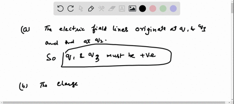 the-electric-field-lines-surrounding-three-charges-are-shown-in-figure-19-34-the-center-charge-is-q_