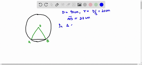 in-a-circle-of-diameter-40-mathrmcm-the-length-of-a-chord-is-20-mathrmcm-find-the-length-of-minor-ar