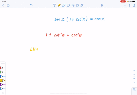 prove-the-given-identities-sin-xleft1cot-2-xrightcsc-x-2