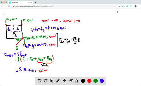 a-square-metal-plate-0180-m-on-each-side-is-pivoted-about-an-axis-through-point-o-at-its-center-and-