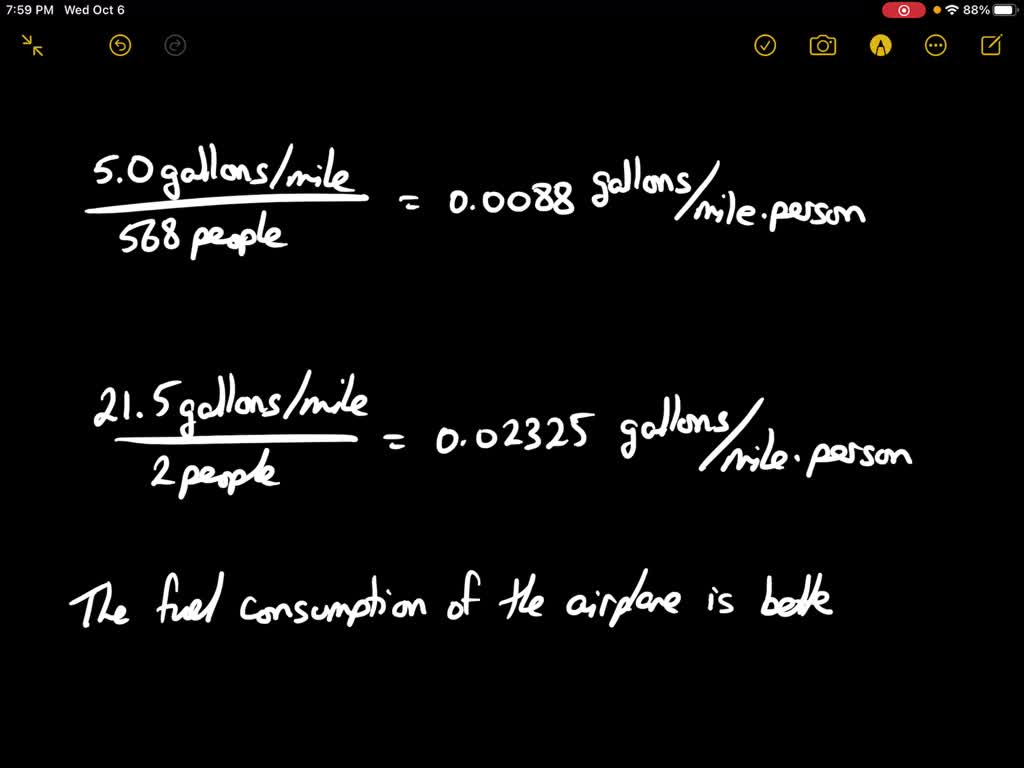 A Boeing 747 jet airliner carrying 568 people burns about 5.0 gallons