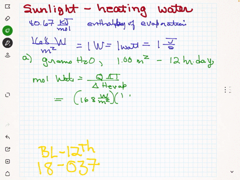 the-enthalpy-of-fusion-of-water-is-601-mathrmkj-mathrmmol-sunlight-striking-earths-surface-supplie-2
