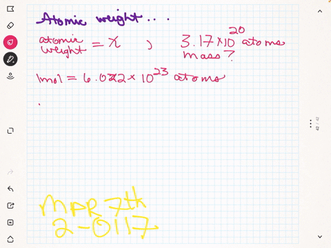 if-the-atomic-weight-of-an-element-is-x-what-is-the-mass-in-grams-of-317-times-1020-atoms-of-the-ele
