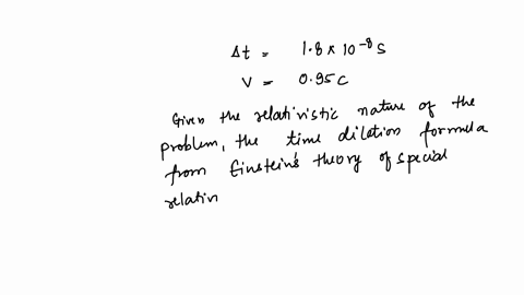 pions-are-elementary-particles-which-decay-with-a-half-life-of-18-times-10-8-mathrms-as-measured-in