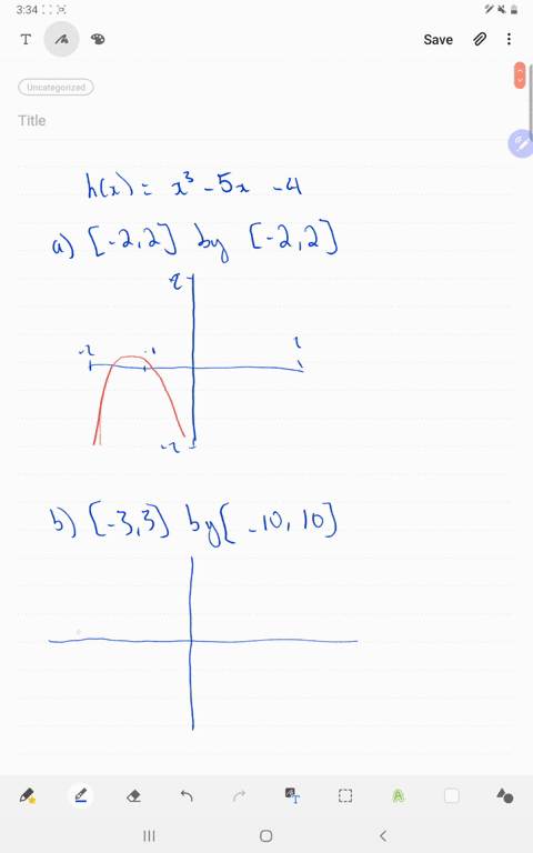 SOLVED:Graph the function in each of the given viewing rectangles, and ...