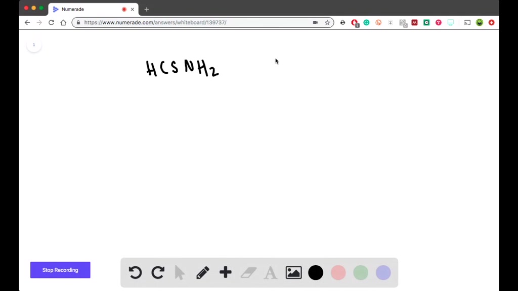 SOLVED:Draw the Lewis structure for HCSNH2 . (The carbon and nitrogen ...