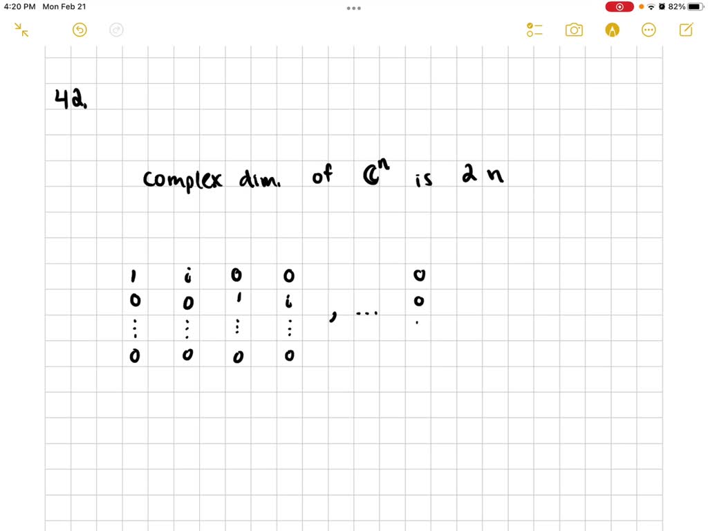 SOLVEDThe dimension of 𝐂^t is Find a nonreal basis for C^t,