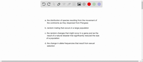 which-of-the-following-would-be-described-as-genetic-drift-a-the-distribution-of-species-resulting-f